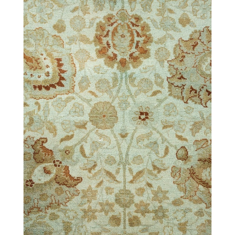 Overton Hand Knotted Wool Vintage Inspired Modern Contemporary Overdyed Gray Area Rug - 4' 1" x 6' 0"