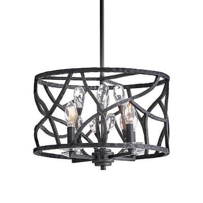 Fredrick Ramond FR46801 Eve 4 Light 16" Wide LED Crystal Pendant