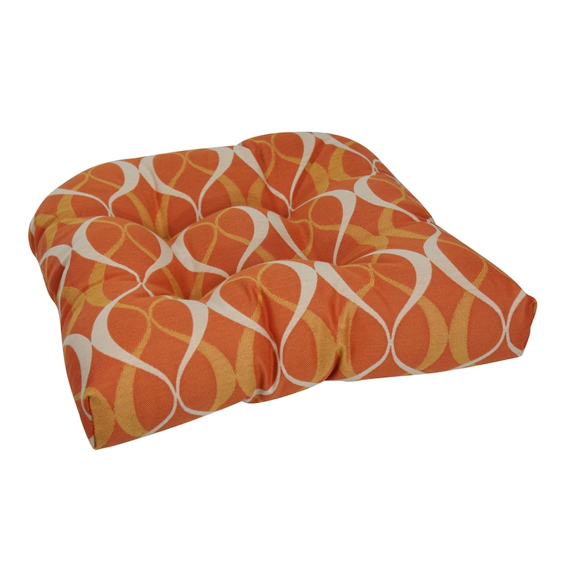 19-inch Rounded Back Premium Woven Outdoor Chair Cushion - 19 x 19 - Duo Mango