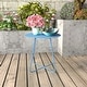 preview thumbnail 2 of 17, Portable Steel Outdoor Patio Round Side Table Weather Resistant Round Table