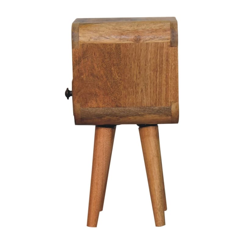 HomeRoots 16" Oak Solid Wood Square One Drawer Nightstand