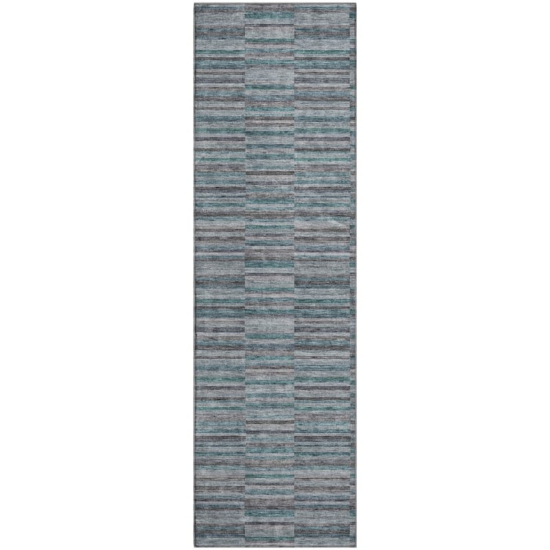 Premium Washable Super Soft Geo Stripe Mayfield Rug