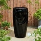 preview thumbnail 4 of 31, Glitzhome Oversized LED Lighted Ceramic Pot Floor Fountains for Outdoor Garden
