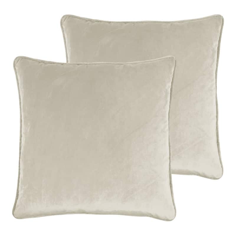 Sherry Kline Elite Velvet Corded Edge - Feather/Down Fill, Zippered, Set of 2 Pillows