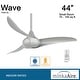 preview thumbnail 19 of 17, Minka Aire Light Wave 3 Blade 44 Inch Ceiling Fan With LED Light Kit