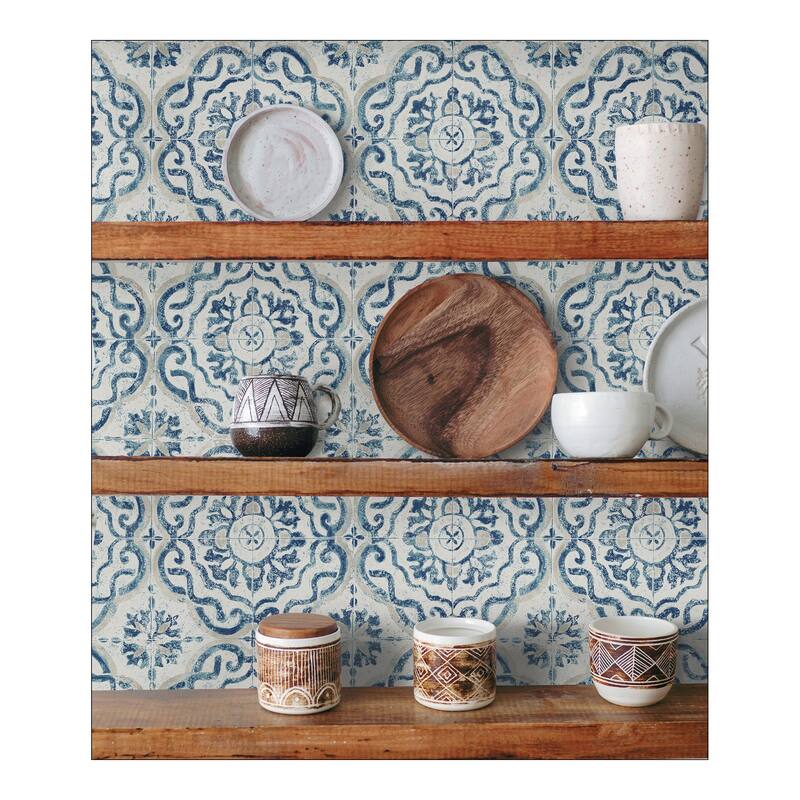 InHome Talavera Tile Peel & Stick Wallpaper - 198in x 20.8in x 0.025in