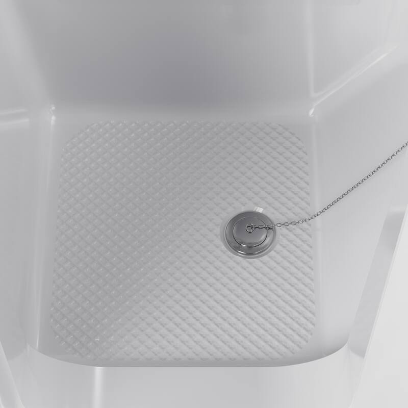 54 in.Right Drain Walk-in Soaking Bath Tub with Outward Opening Door in White - 53"