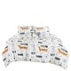 preview thumbnail 2 of 3, White Dog Prints Reversible Kids Quilt Coverlet Bedspread Bedding Set