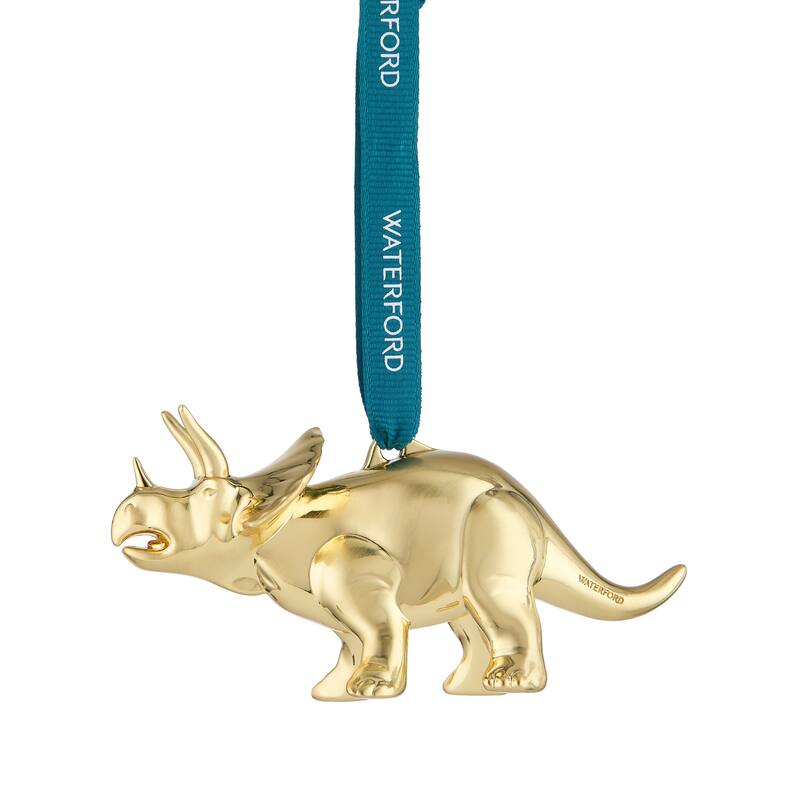 Waterford Christmas Triceratops Golden Ornament