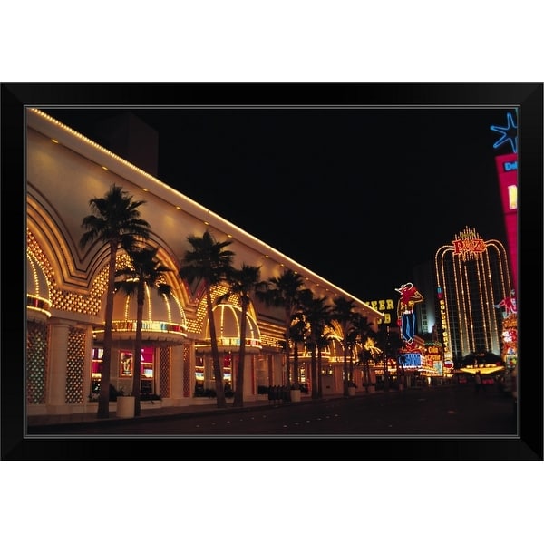 "neon signs Las Vegas" Black Framed Print