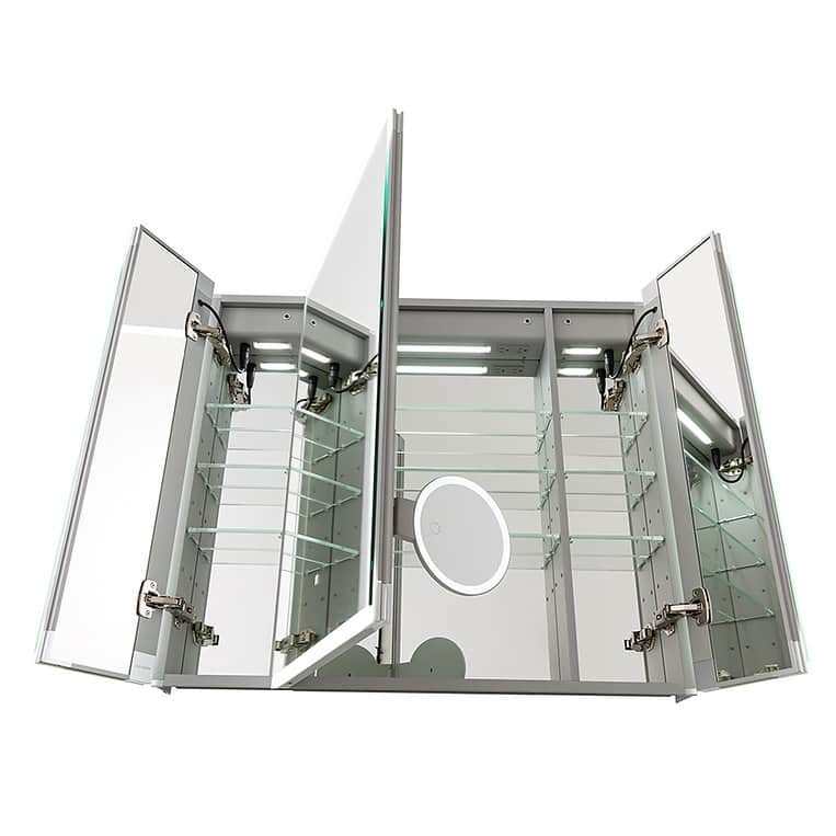 Medicine Cabinet With Light 40W x 32H x 5D Triple Door - 40"x32"