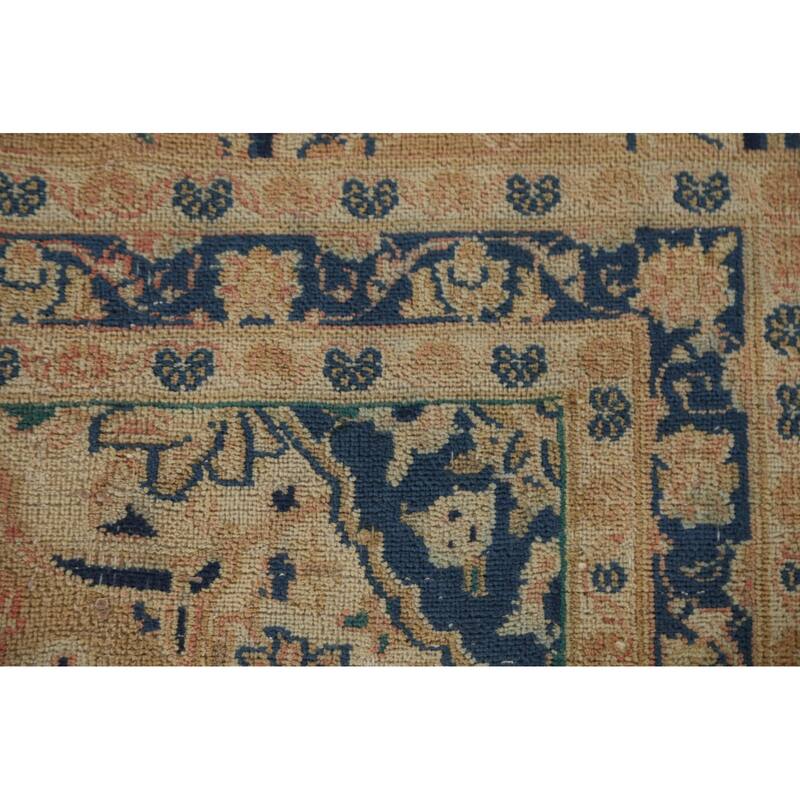Hand Knotted Oriental 100% Wool Carpet Traditional Floral Pink Kashan Area Rug - 11' 11'' X 10' 1''
