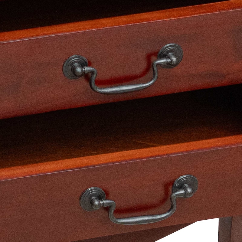 vidaXL Side Table Brown 23.82 x 11.81 x 24.02 in Solid Mahogany Wood - 23.82 x 11.81 x 24.02 in