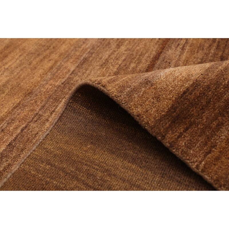 ECARPETGALLERY Hand-knotted Pak Finest Gabbeh Brown Wool Rug - 4'1 x 5'10