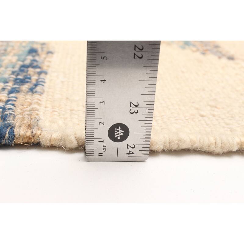 ECARPETGALLERY Flat-Weave Palas Denizli Cream Jute Kilim - 5'9 x 7'6