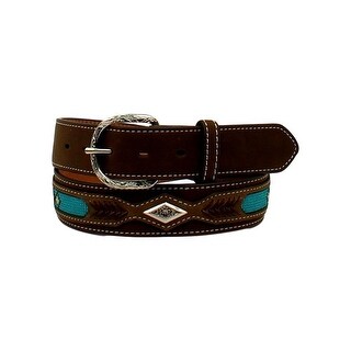 Nocona Mens Top Hand Brown//Black Side Overlay