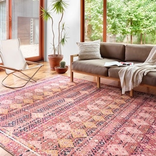 Alexander Home Isabelle Vintage Moroccan Area Rug - On Sale - Bed
