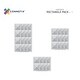 preview thumbnail 2 of 3, Connetix Magnetic Tiles Clear Rectangle Pack, 12 Pieces