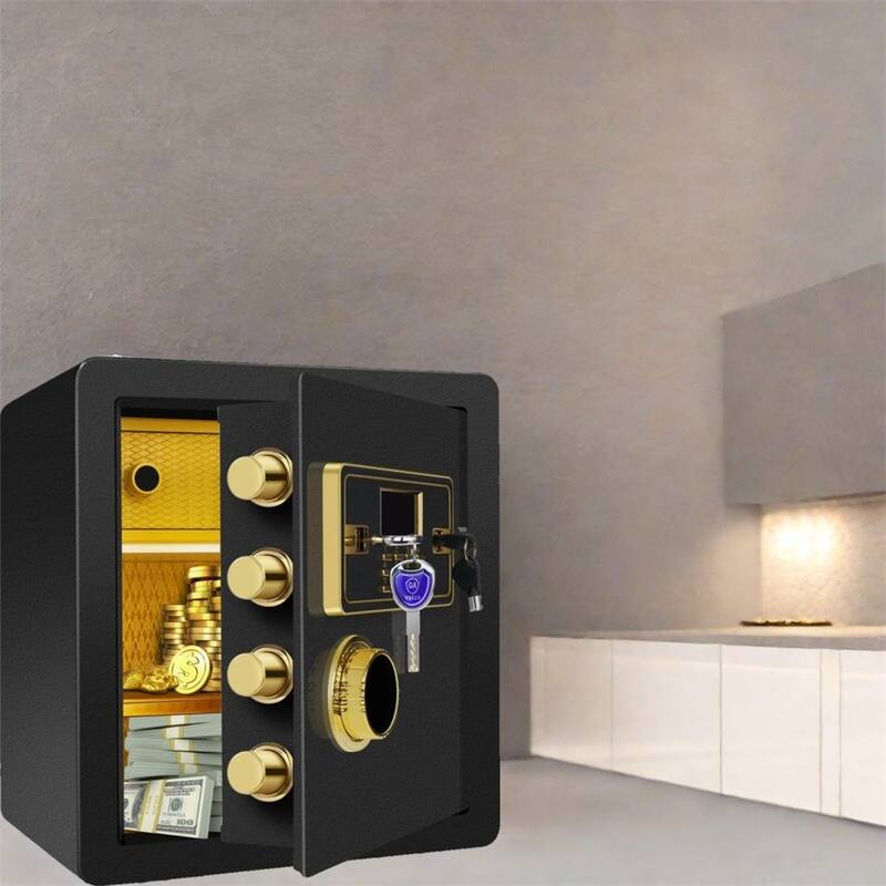 2 Cub Safe Box, 3 Opening Methods LCD display Safe for Money Valuables