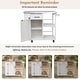 preview thumbnail 42 of 53, Outdoor Kitchen Island with Stainless Steel Top & Storage, Lockable Wheels