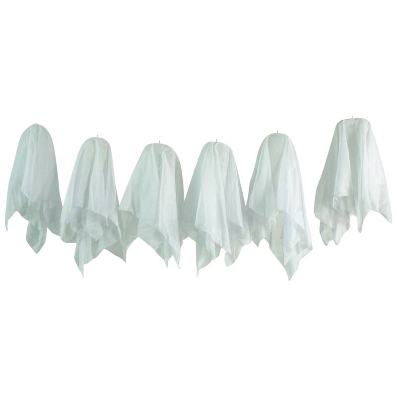 Ghost Family Halloween Outdoor Decoration - Multicolor Lights - 6pc
