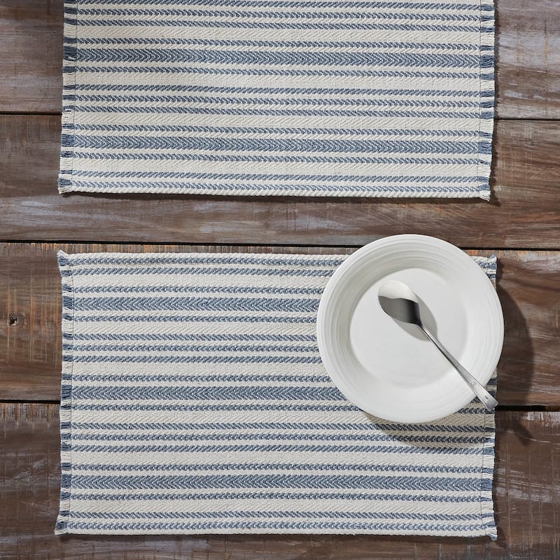 Finders Keepers Chevron Placemat Set of 2 13x19 - 13x19 - Set of 2 - White