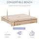 preview thumbnail 5 of 8, Outsunny Wooden Kids Sandbox with Cover, Foldable Bench Seats