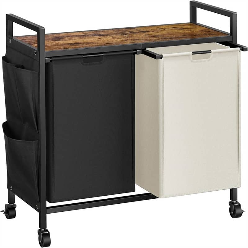 Household Storage for Clothes - 32.3"L x 13"W x 29.5"H - Black and Beige