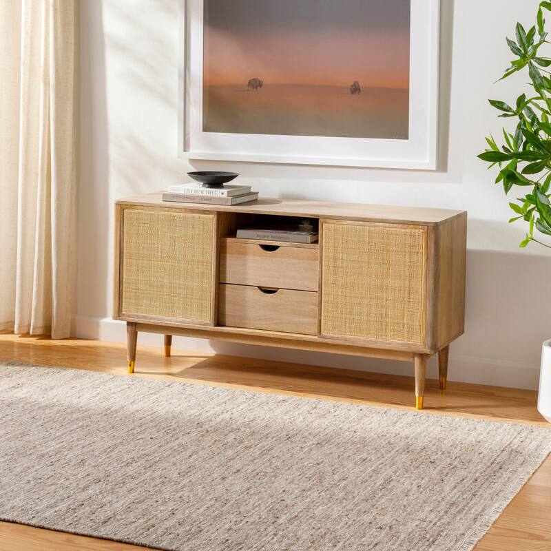 Berrios Modern & Contemporary Area Rug - 8' x 10' - Tan/Gray