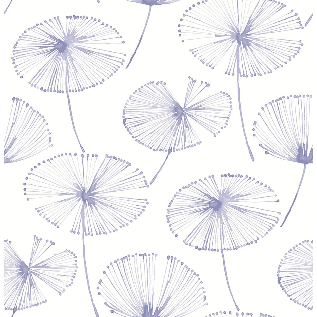 NuWallpaper Periwinkle Aya Flower Peel & Stick Wallpaper - 216in x 20.5in x 0.025in