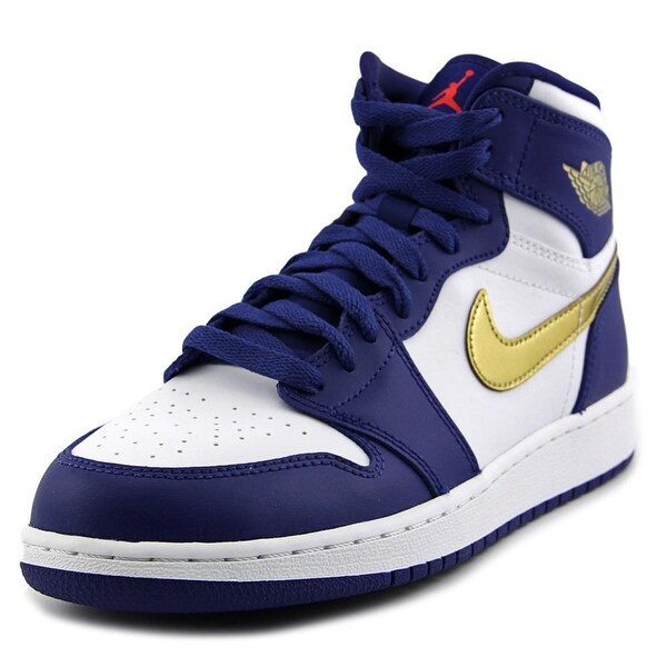 Jordan Air Jordan 1 Retro High Round Toe Leather Basketball Shoe