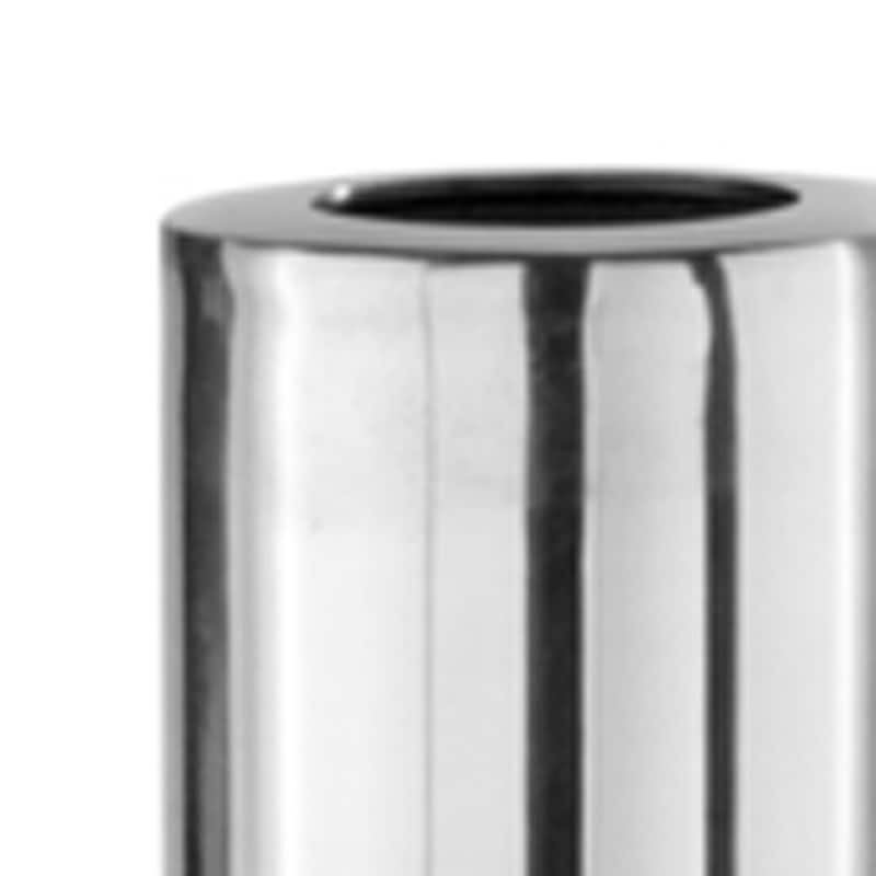 HomeRoots 56" Silver Aluminum Cylinder Table Vase