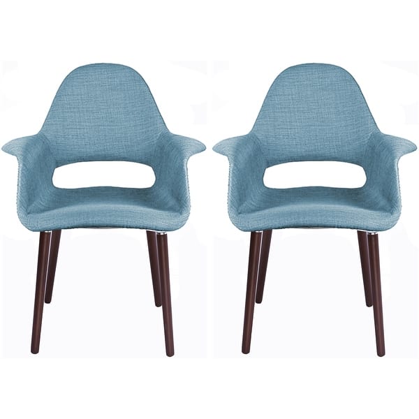 Shop 2xhome Set Of 2 Fabric Upholstered Accent Chair With Arms