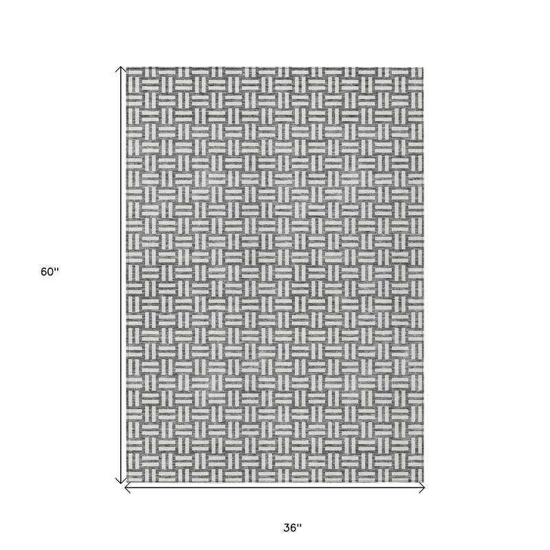 HomeRoots Geometric Transitional Rectangle Outdoor Rug