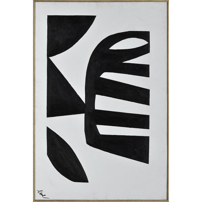 Renwil Rockwell 24" Wide Canvas Art, Black