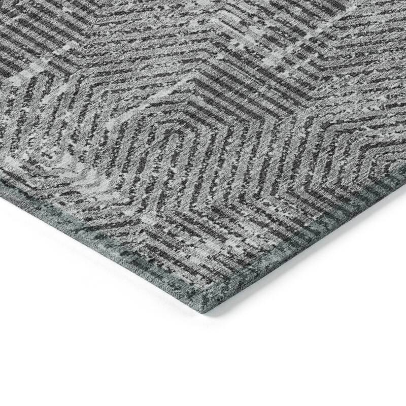 Machine Washable Indoor/ Outdoor Chantille Contemporary Maze Rug