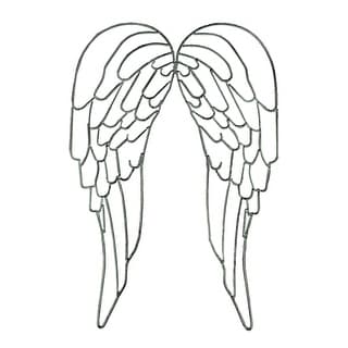 Shop Metal Wire Art Angel Wings Wall Sculpture 25 Inch On Sale