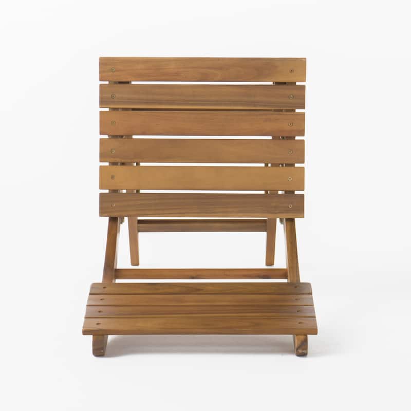 Roomfitters Outdoor Acacia Wood Folding Dining Chairs Set of 2/4 with Slatted Seat and Backrest for Patio or Garden