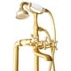 preview thumbnail 7 of 11, SevenFalls 8019 Telephone Double Lever Handles Clawfoot Floor Mounted Tub Filler with Handheld Shower