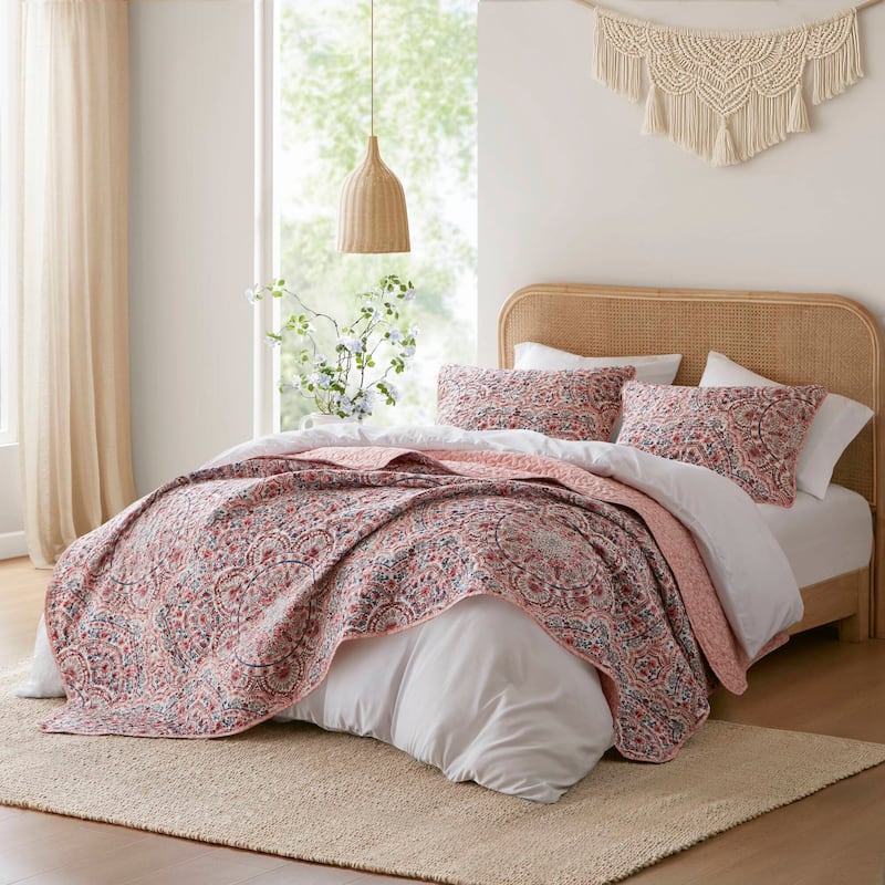 Chelsea Square Valerie Boho Floral Reversible Quilt