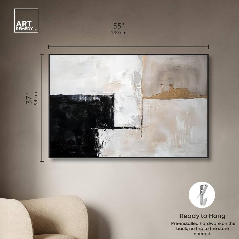 Black Dust and White Ash II Canvas by Art Remedy