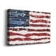 preview thumbnail 2 of 5, Patriotic Collage Flag I Premium Gallery Wrapped Canvas - Ready to Hang