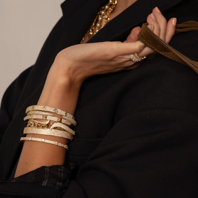 SHYMI Wide Pave Bangle