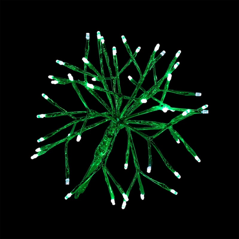 Alpine Corporation 10"H Indoor Christmas Snowflake Ornament with LED Lights