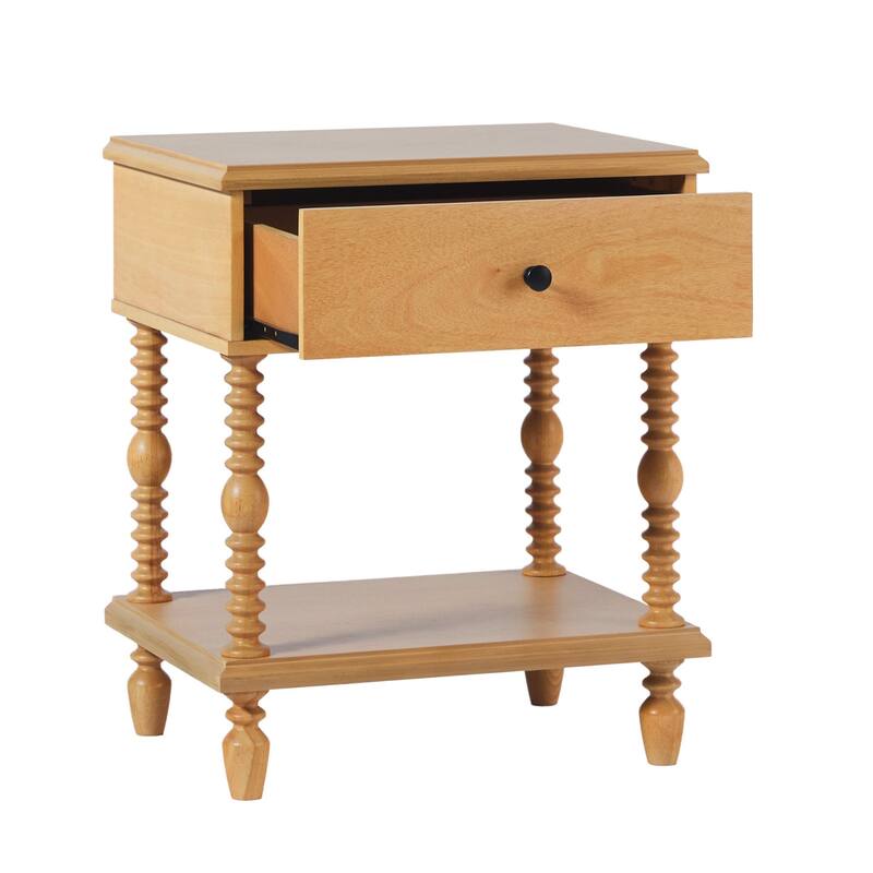 Walker Edison Easy Assembly Solid Wood 1-Drawer Nightstand