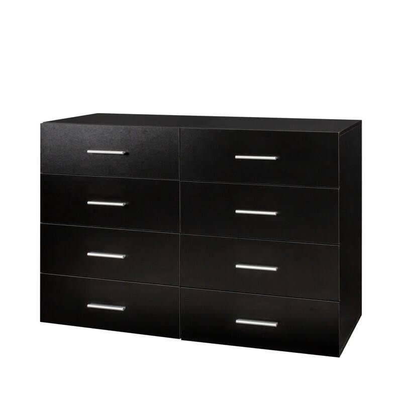Space-saving 8-Drawer Double Dresser