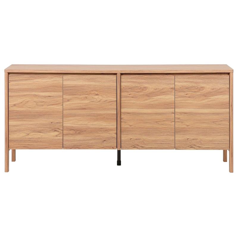 SAFAVIEH Home Glapelle 4-Door 2-Shelf Sideboard - 64"W x 18"D x 30"H - Oak