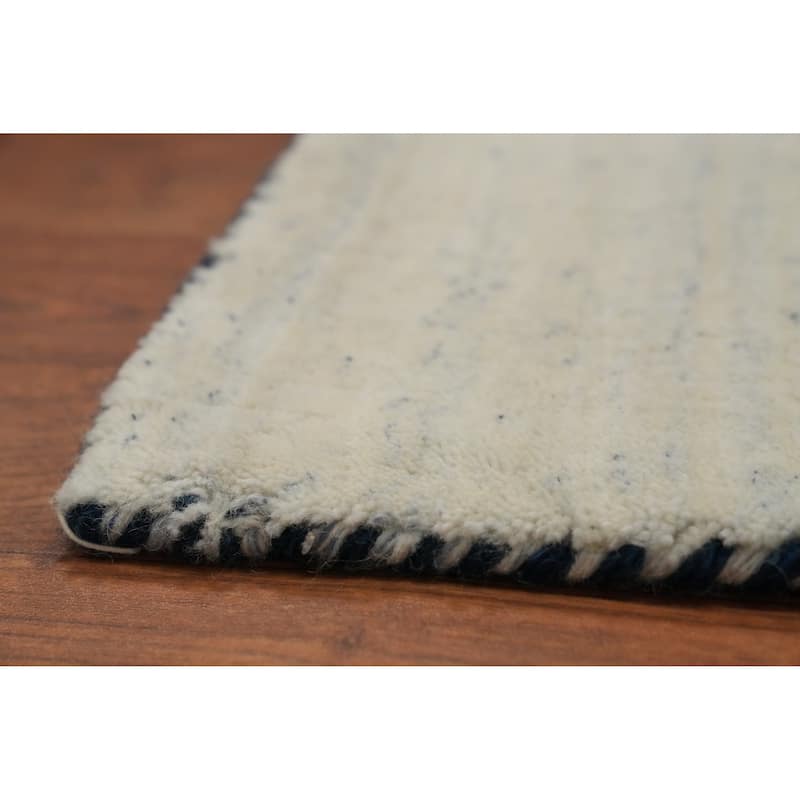 Hand Knotted Oriental 100% Wool Carpet Tribal Animal Pictorial Beige & Ivories Gabbeh Area Rug - 11' 11'' X 11' 8''