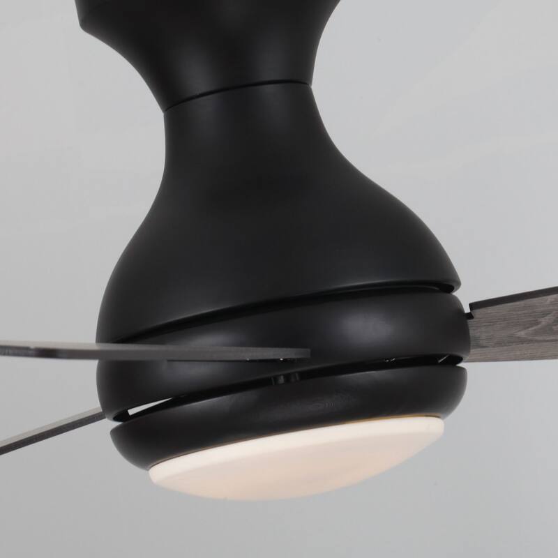 48" Oil Rubbed Bronze LED Low Profile Ceiling Fan with Light and Remote Control - 48 in