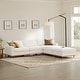 preview thumbnail 70 of 149, Pamela Oversized Modular Sectional Sofa Couch Cream-Fabric-5 PC